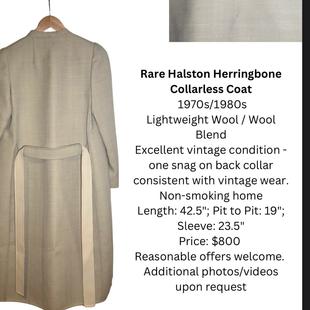 Vintage Halston Women's Tan Cape Coat - Picture 10 of 10